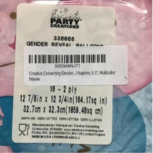 Bundle of Gender Reveal Party Napkins | Gender Reveal | Baby Shower | Baby - Picture 7 of 9